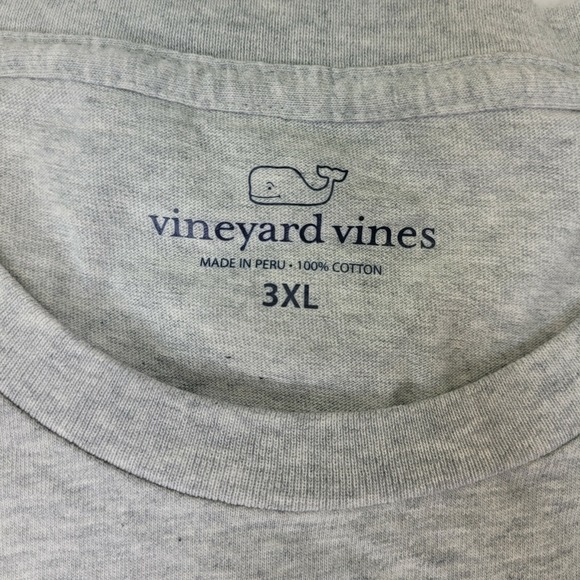 Vineyard Vines Gray Heather Long Sleeve Pocket Tee Shirt Men's Size XXXL 3XL NWT - Picture 6 of 11